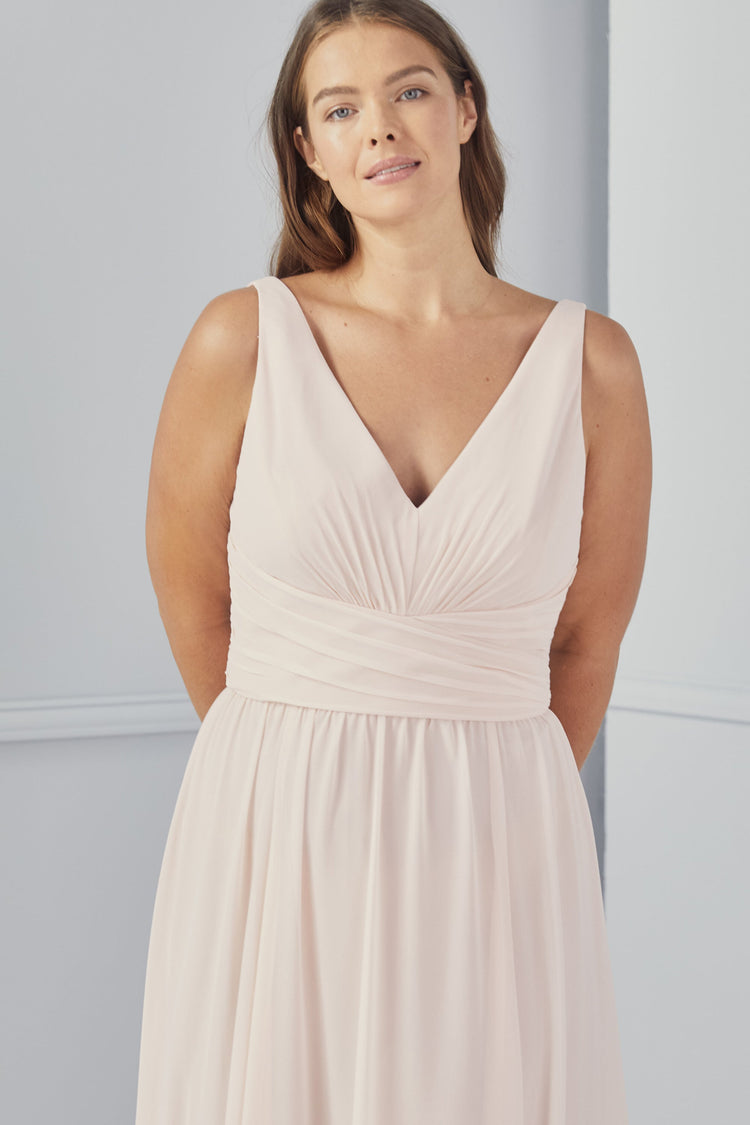 Justine, dress from Collection Amsale, Fabric: flat-chiffon