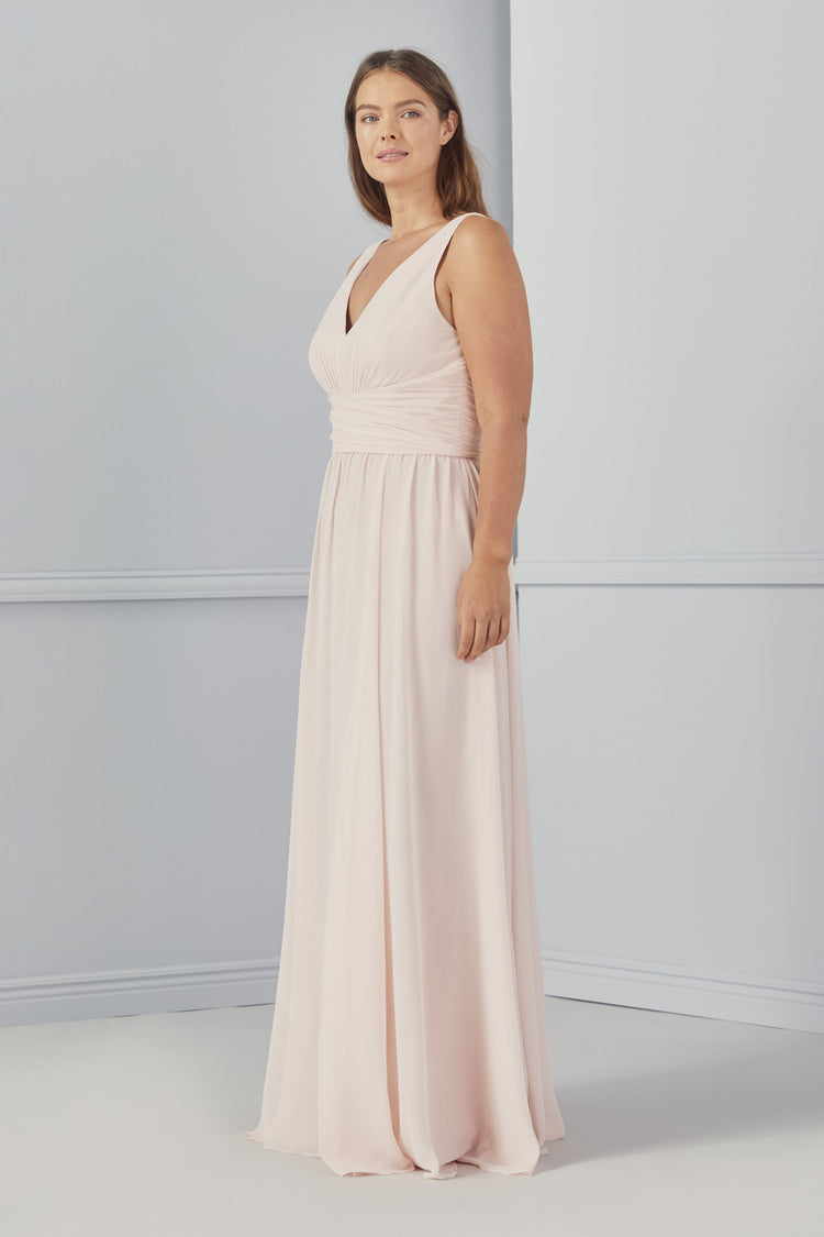 Justine, dress from Collection Amsale, Fabric: flat-chiffon