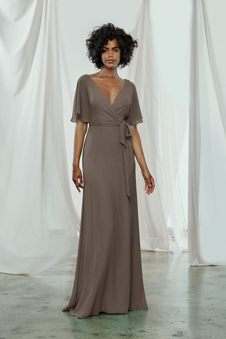 Ava, dress from Collection Amsale, Fabric: flat-chiffon