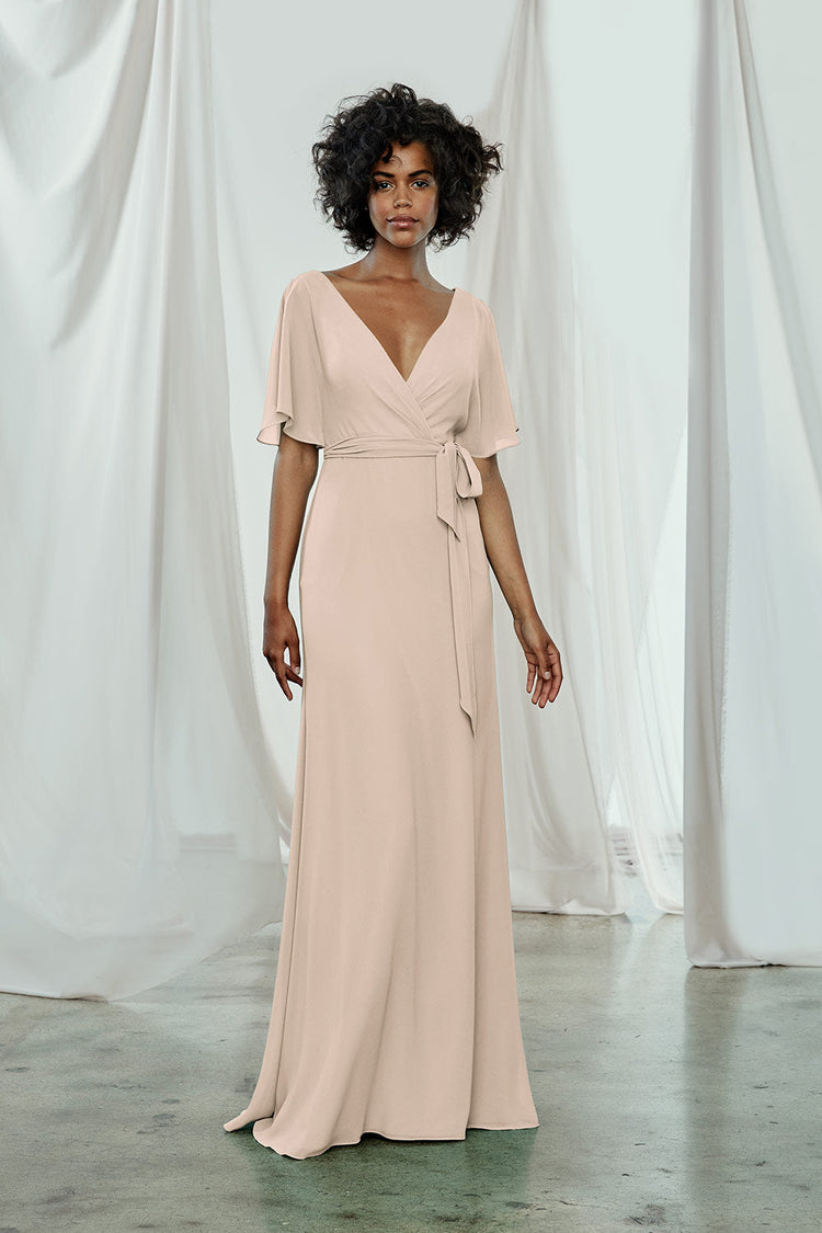 Ava, dress from Collection Amsale, Fabric: flat-chiffon