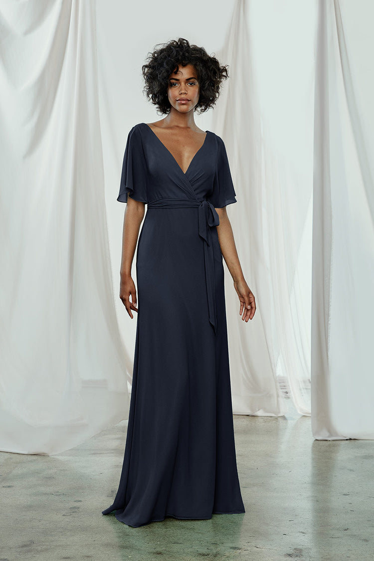 Ava, dress from Collection Amsale, Fabric: flat-chiffon