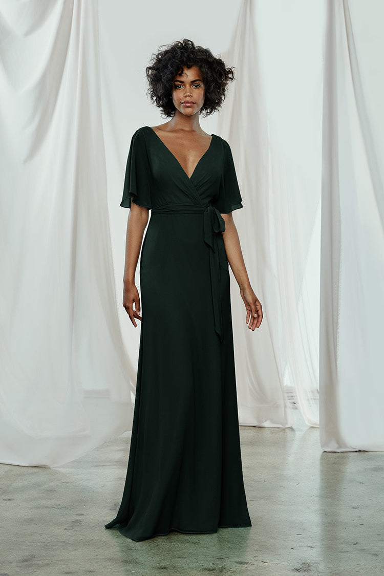 Ava, dress from Collection Amsale, Fabric: flat-chiffon