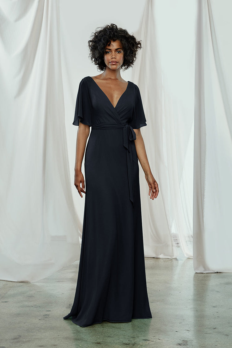 Ava, dress from Collection Amsale, Fabric: flat-chiffon