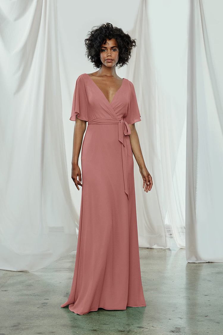 Ava, dress from Collection Amsale, Fabric: flat-chiffon