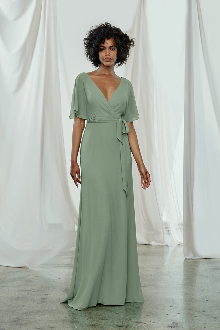 Ava, dress from Collection Amsale, Fabric: flat-chiffon