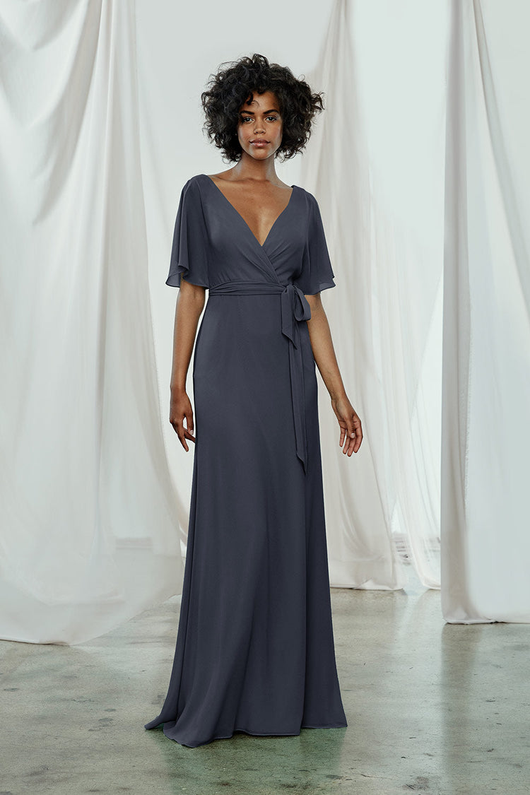 Ava, dress from Collection Amsale, Fabric: flat-chiffon