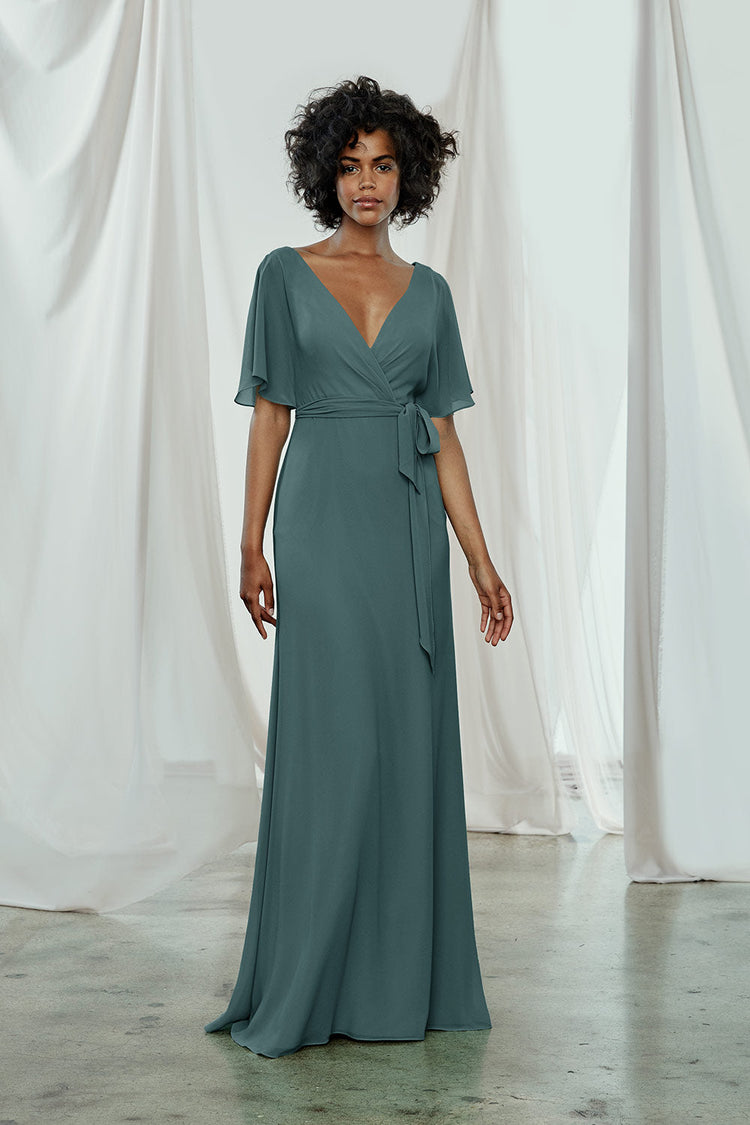 Ava, dress from Collection Amsale, Fabric: flat-chiffon