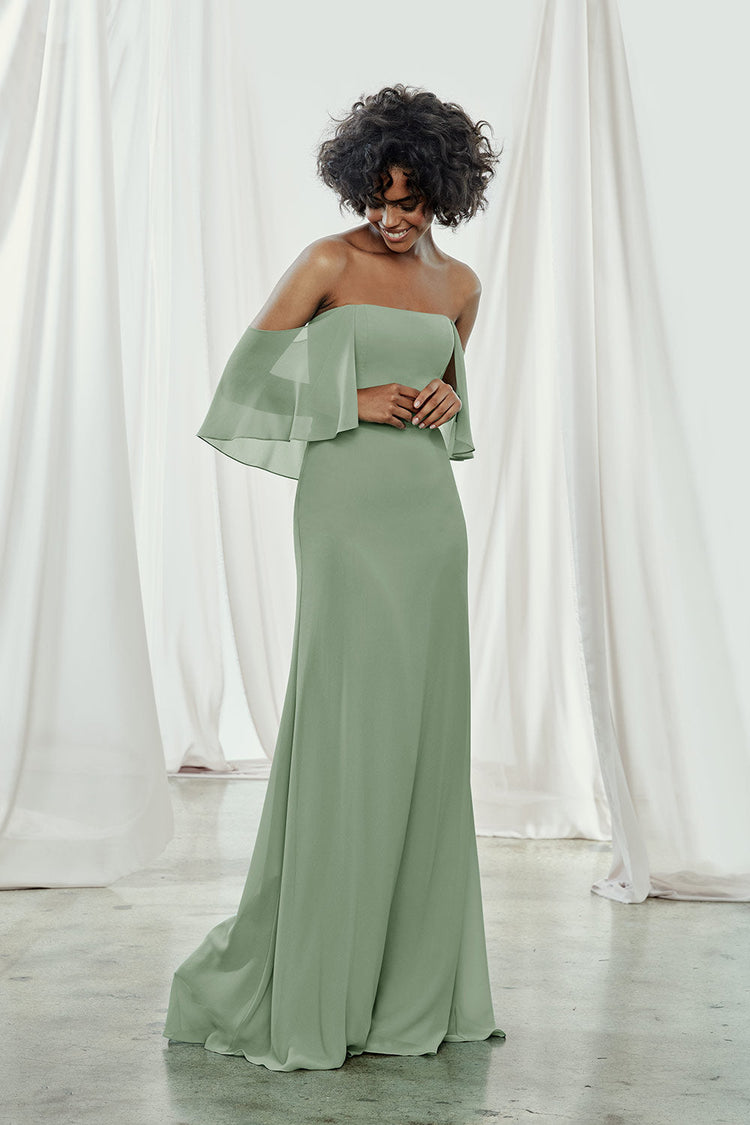 Willow, dress from Collection Amsale, Fabric: flat-chiffon