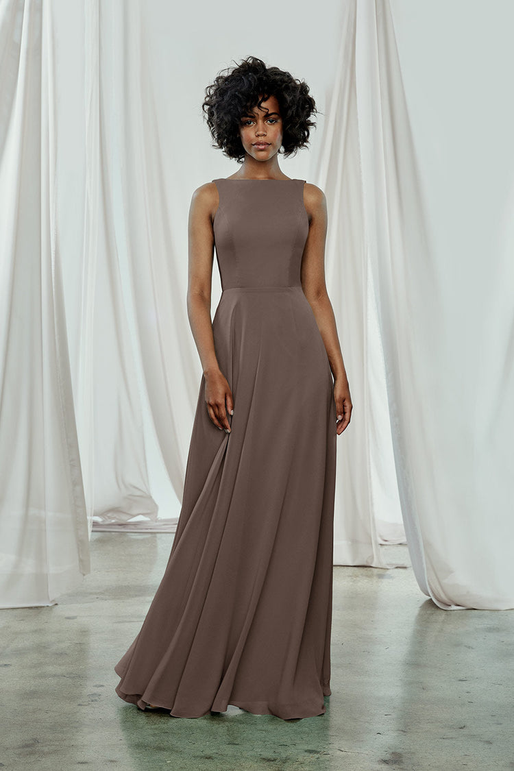 Brynn, dress from Collection Amsale, Fabric: flat-chiffon
