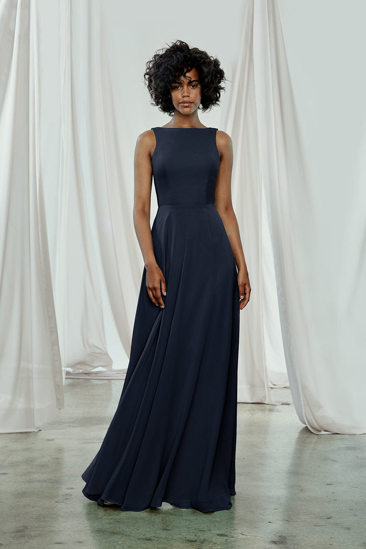 Brynn, dress from Collection Amsale, Fabric: flat-chiffon