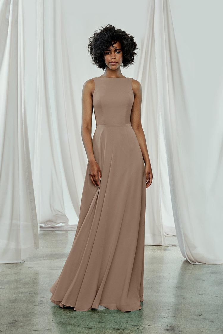 Brynn, dress from Collection Amsale, Fabric: flat-chiffon
