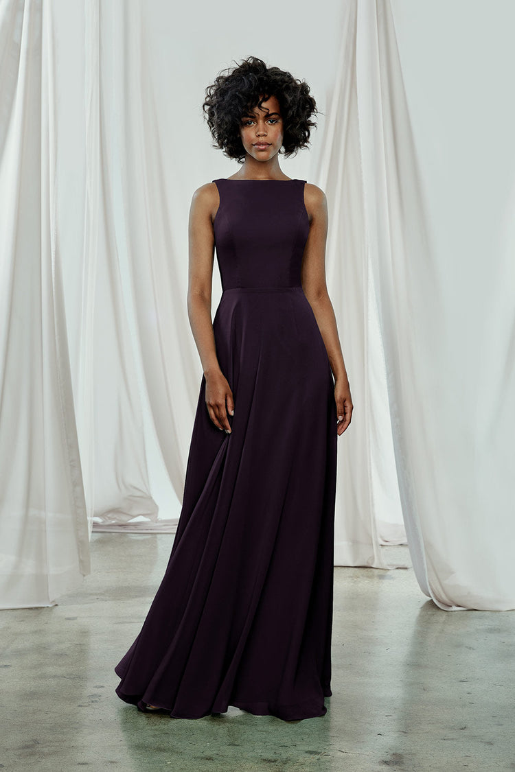 Brynn, dress from Collection Amsale, Fabric: flat-chiffon