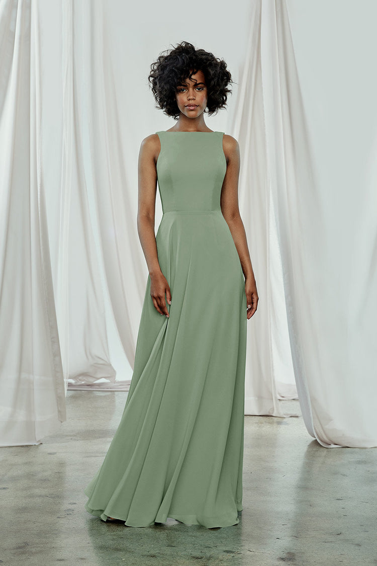 Brynn, dress from Collection Amsale, Fabric: flat-chiffon