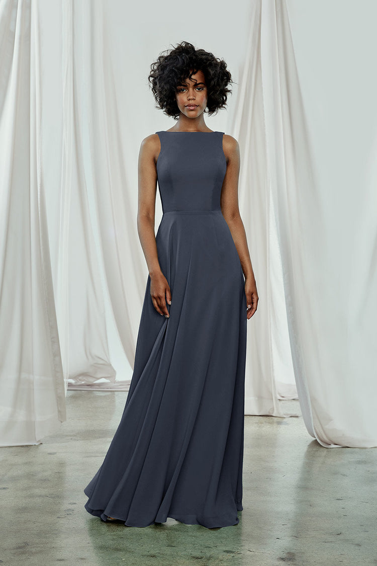 Brynn, dress from Collection Amsale, Fabric: flat-chiffon