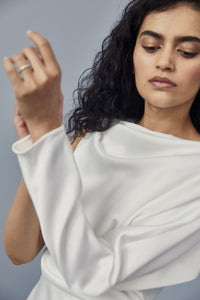 LW168 - Satin One Sleeved dress