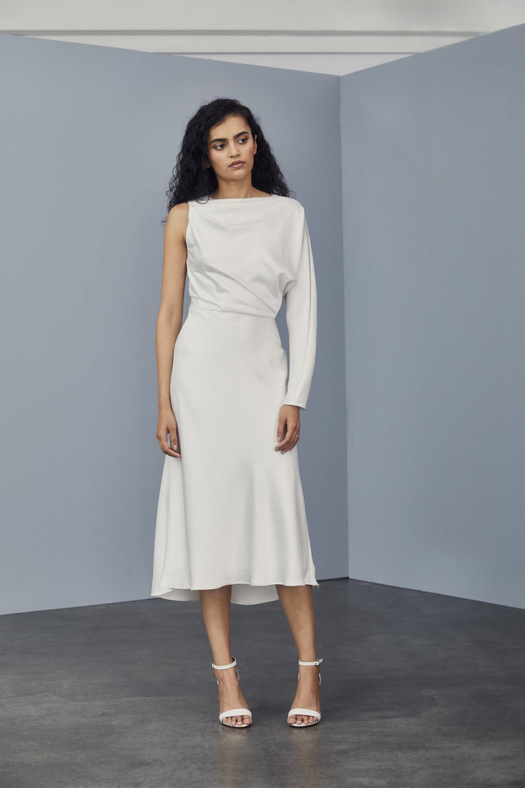 LW168 - Satin One Sleeved dress, dress from Collection Amsale