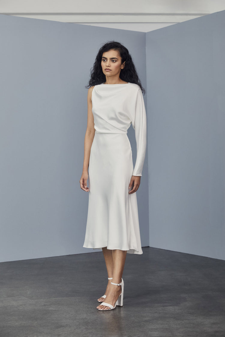 LW168 - Satin One Sleeved dress, dress from Collection Amsale