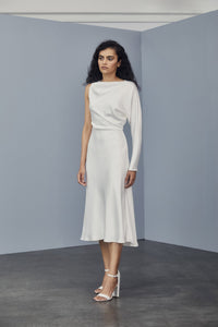 LW168 - Satin One Sleeved dress