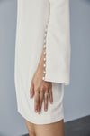 LW169 - Crepe V-Neck Shift Dress - Ivory, dress by color from Collection Amsale