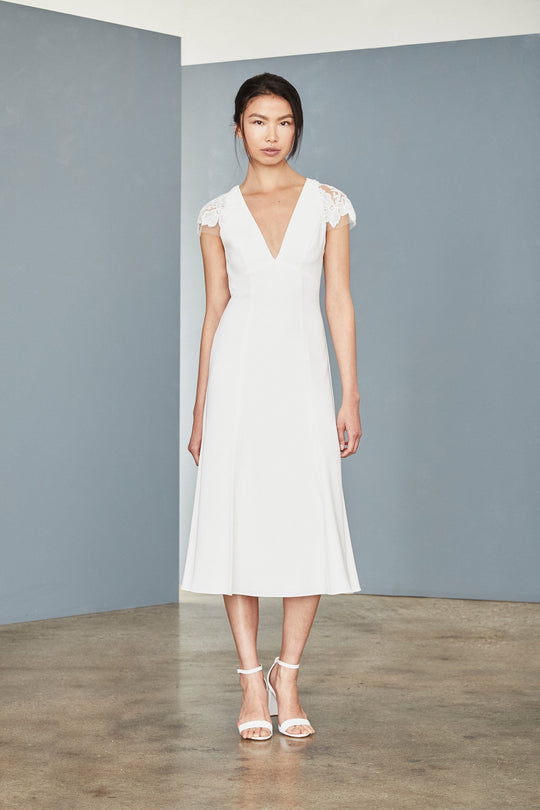 LW142 - Crepe Midi Dress, $425, dress from Collection Amsale