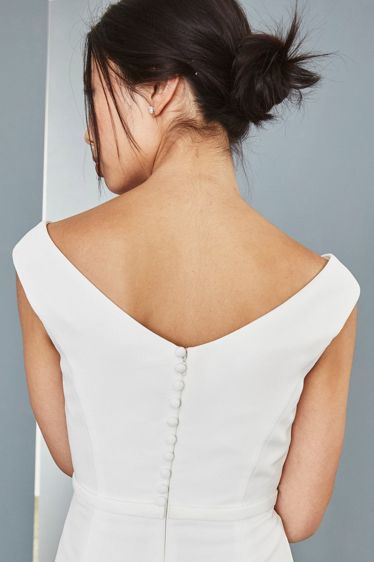 LW148 - Faille Bateau Neck Dress, dress from Collection Amsale