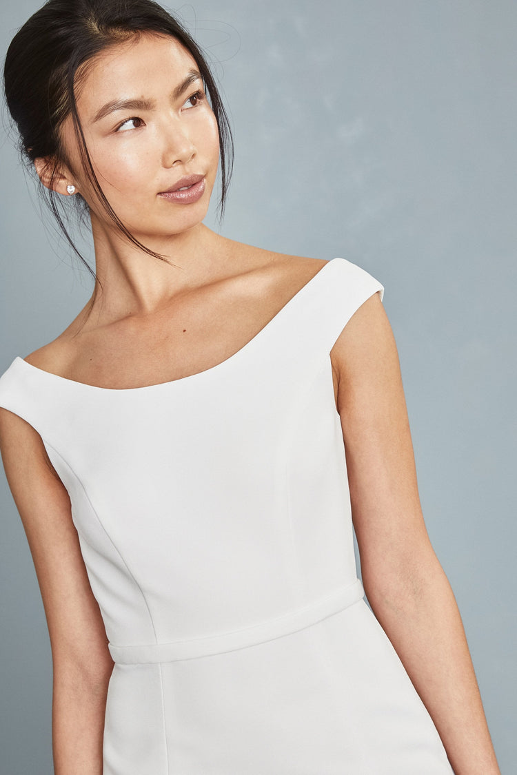 LW148 - Faille Bateau Neck Dress, dress from Collection Amsale