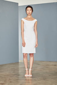 LW148 - Faille Bateau Neck Dress