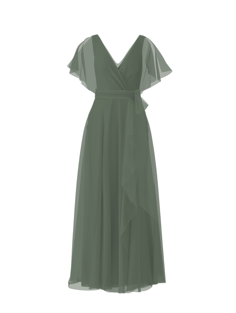 Bodice(Ava), Skirt(Jaycie),Belt(Sash), olive, combo from Collection Amsale