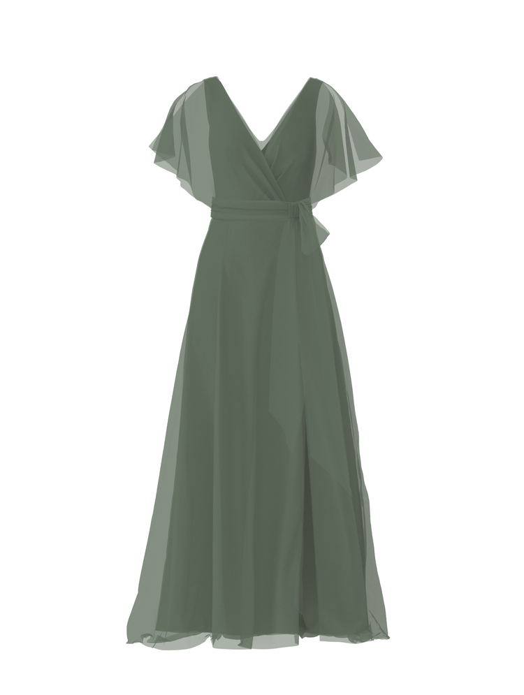 Bodice(Ava), Skirt(Arabella),Belt(Sash), olive, combo from Collection Amsale
