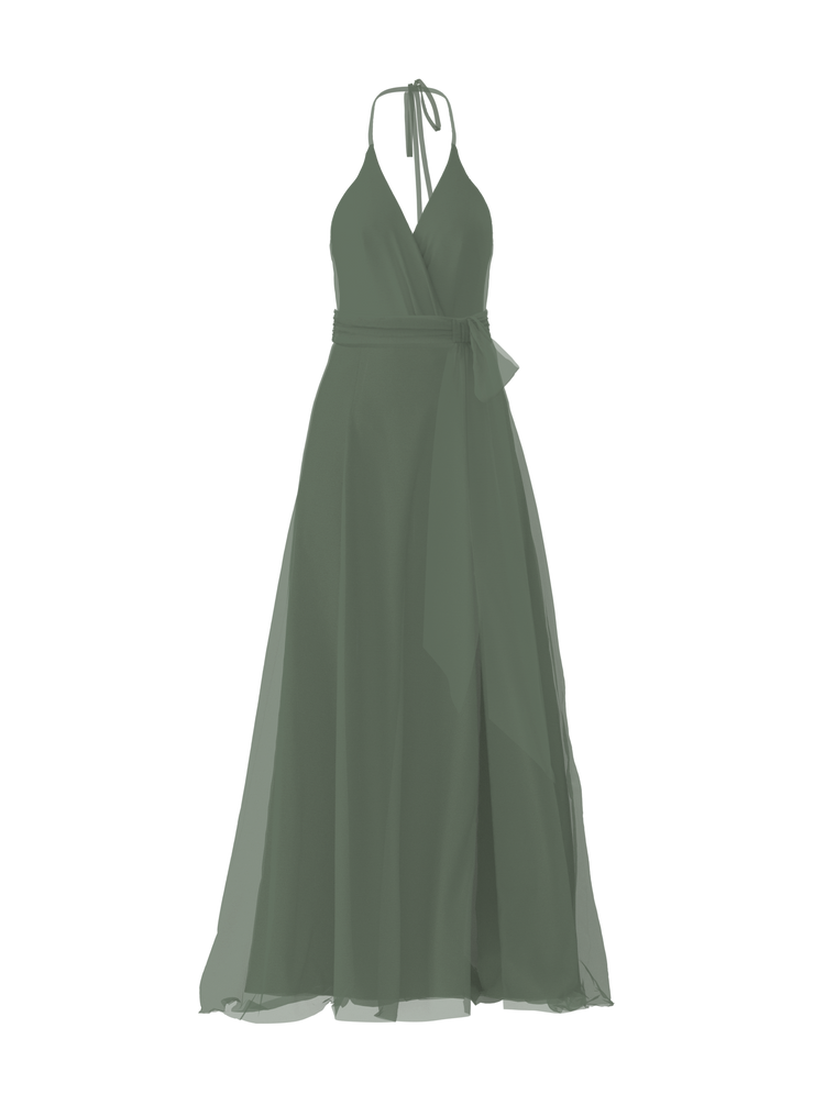 Bodice(Carmelle), Skirt(Arabella),Belt(Sash), olive, combo from Collection Amsale