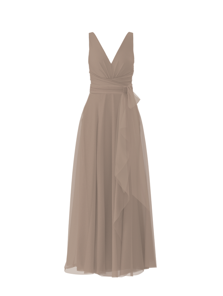Bodice(Justine), Skirt(Jaycie),Belt(Sash), latte, combo from Collection Amsale