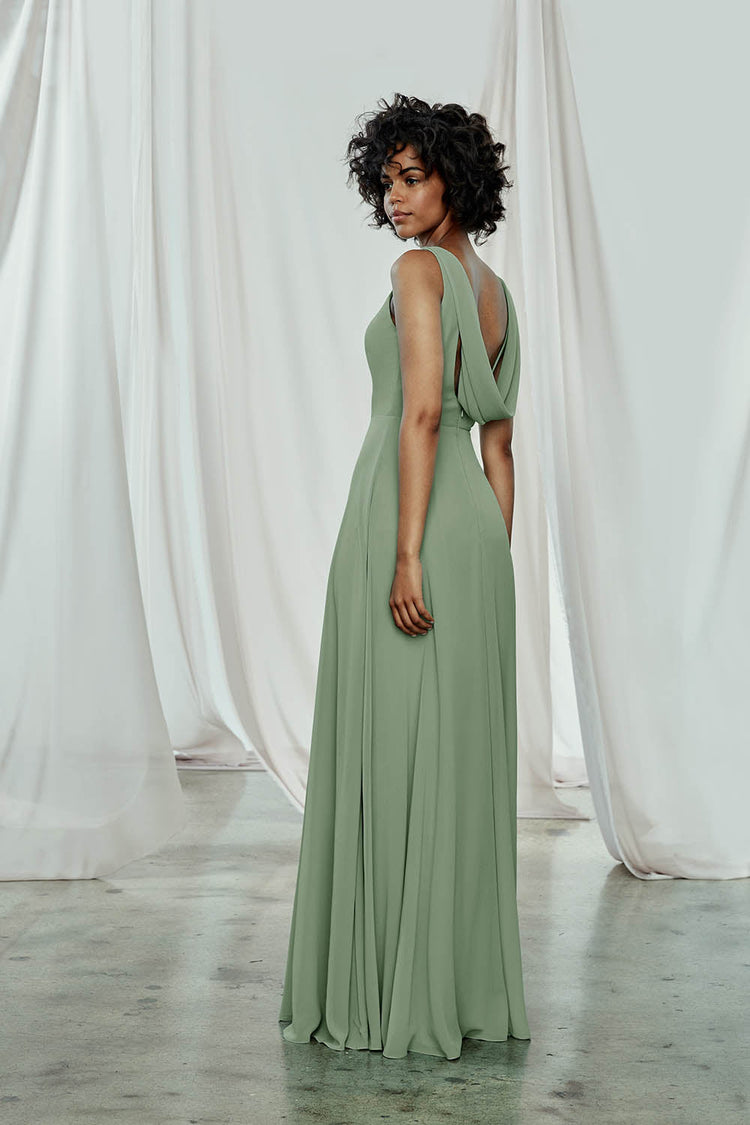 Brynn, dress from Collection Amsale, Fabric: flat-chiffon