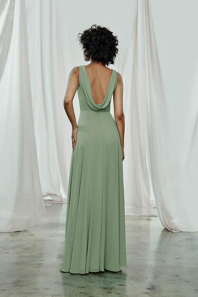 Brynn, dress from Collection Amsale, Fabric: flat-chiffon